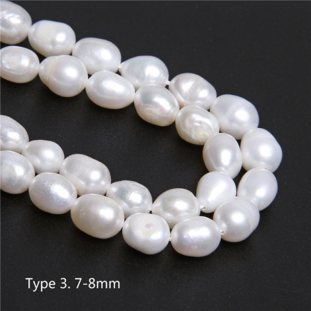 Real Natural Pearls Beads Freshwater Pearl Bead Baroque Loose Perles For DIY Craft Bracelet Necklace Jewelry Making 14" strand