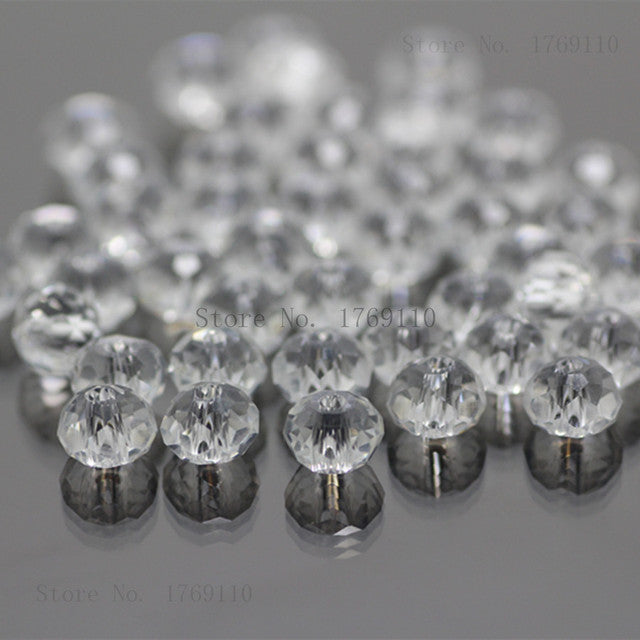 Isywaka Pink Multicolor 4*6mm 50pcs Rondelle Austria faceted Crystal Glass Beads Loose Spacer Round Beads for Jewelry Making
