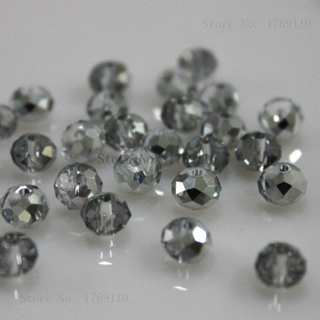 Isywaka Pink Multicolor 4*6mm 50pcs Rondelle Austria faceted Crystal Glass Beads Loose Spacer Round Beads for Jewelry Making