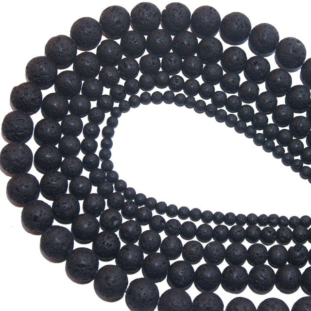 Wholesale 4 6 8 10 MM Natural Stone Beads Lava Tiger Eye Agates Lapis lazuli Loose Stone Beads For Jewelry DIY Bracelet Necklace