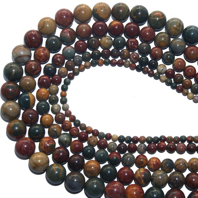 Wholesale 4 6 8 10 MM Natural Stone Beads Lava Tiger Eye Agates Lapis lazuli Loose Stone Beads For Jewelry DIY Bracelet Necklace