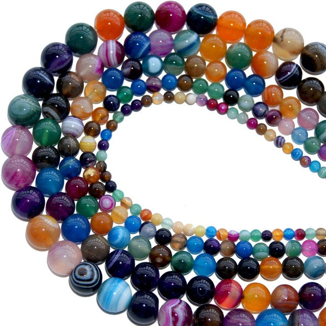 Wholesale 4 6 8 10 MM Natural Stone Beads Lava Tiger Eye Agates Lapis lazuli Loose Stone Beads For Jewelry DIY Bracelet Necklace