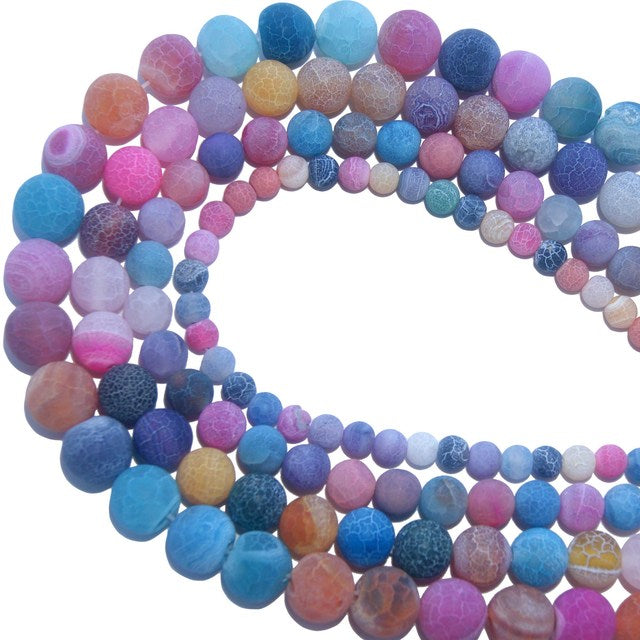 Wholesale 4 6 8 10 MM Natural Stone Beads Lava Tiger Eye Agates Lapis lazuli Loose Stone Beads For Jewelry DIY Bracelet Necklace
