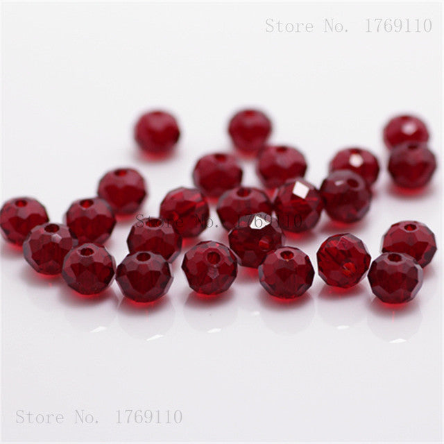 Isywaka Light Blue Colors 4*6mm 50pcs Rondelle Austria faceted Crystal Glass Beads Loose Spacer Round Beads for Jewelry Making