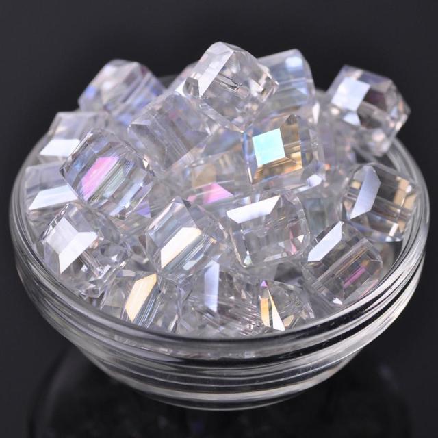 3mm 4mm 6mm 8mm 10mm Cube Square Faceted Czech Crystal Glass Loose Crafts Beads Wholesale Lot for Jewelry Making DIY Part 1