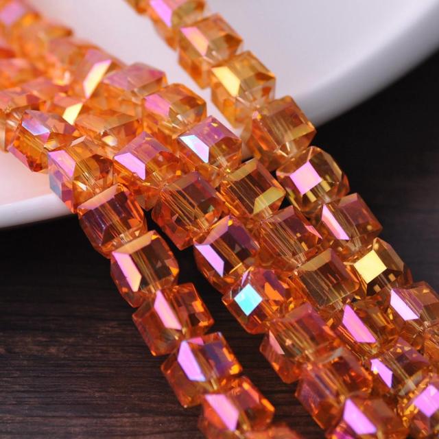 3mm 4mm 6mm 8mm 10mm Cube Square Faceted Czech Crystal Glass Loose Crafts Beads Wholesale Lot for Jewelry Making DIY Part 1