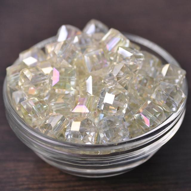 3mm 4mm 6mm 8mm 10mm Cube Square Faceted Czech Crystal Glass Loose Crafts Beads Wholesale Lot for Jewelry Making DIY Part 1
