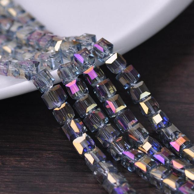 3mm 4mm 6mm 8mm 10mm Cube Square Faceted Czech Crystal Glass Loose Crafts Beads Wholesale Lot for Jewelry Making DIY Part 1