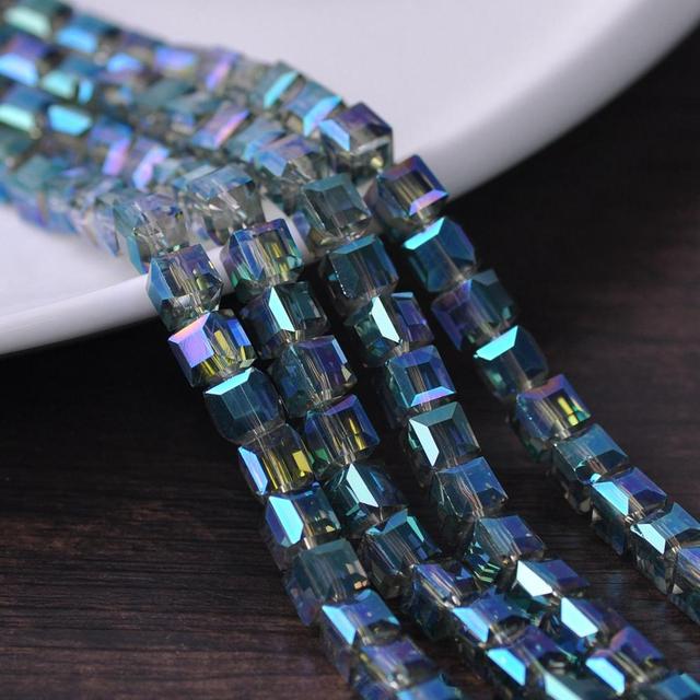 3mm 4mm 6mm 8mm 10mm Cube Square Faceted Czech Crystal Glass Loose Crafts Beads Wholesale Lot for Jewelry Making DIY Part 1