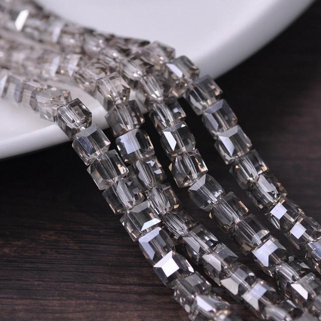 3mm 4mm 6mm 8mm 10mm Cube Square Faceted Czech Crystal Glass Loose Crafts Beads Wholesale Lot for Jewelry Making DIY Part 1
