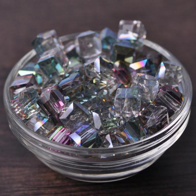 3mm 4mm 6mm 8mm 10mm Cube Square Faceted Czech Crystal Glass Loose Crafts Beads Wholesale Lot for Jewelry Making DIY Part 1