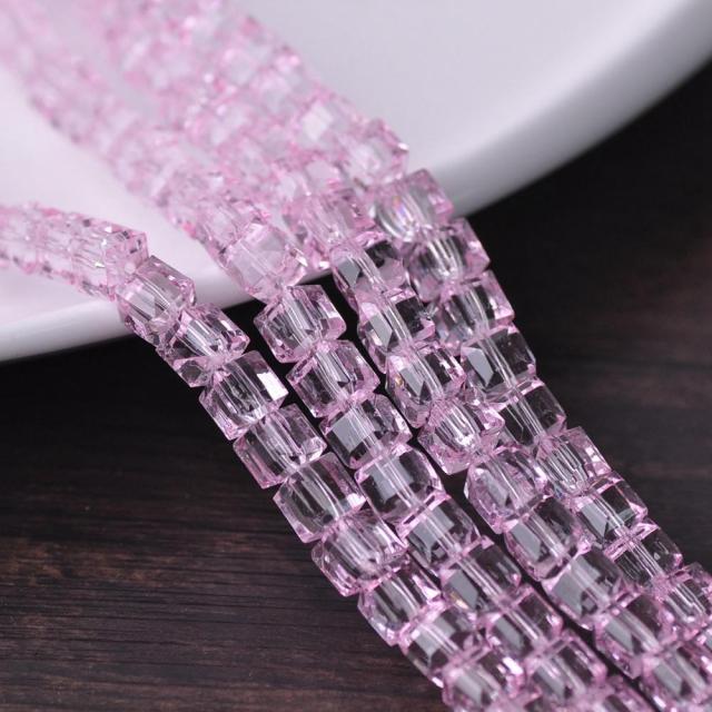 3mm 4mm 6mm 8mm 10mm Cube Square Faceted Czech Crystal Glass Loose Crafts Beads Wholesale Lot for Jewelry Making DIY Part 1