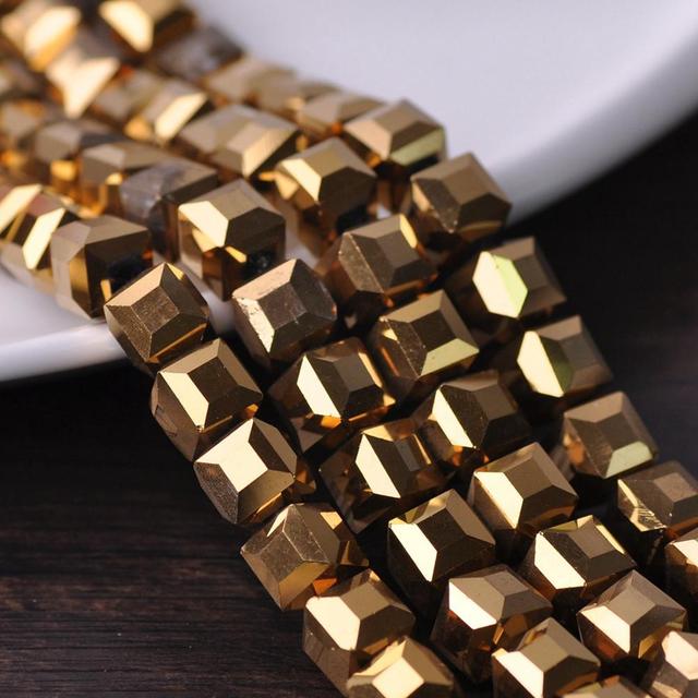 3mm 4mm 6mm 8mm 10mm Cube Square Faceted Czech Crystal Glass Loose Crafts Beads Wholesale Lot for Jewelry Making DIY Part 1