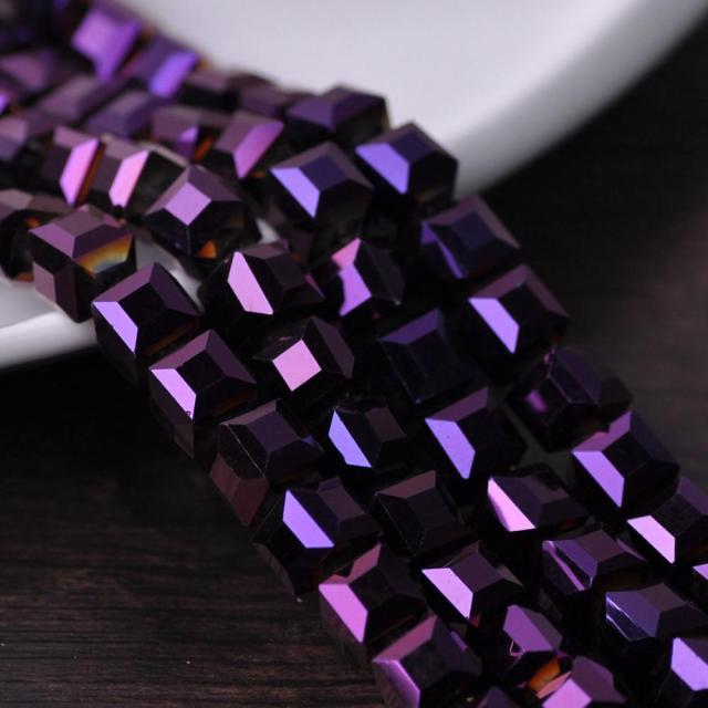 3mm 4mm 6mm 8mm 10mm Cube Square Faceted Czech Crystal Glass Loose Crafts Beads Wholesale Lot for Jewelry Making DIY Part 1