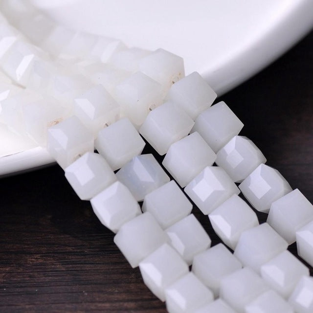 3mm 4mm 6mm 8mm 10mm Cube Square Faceted Czech Crystal Glass Loose Crafts Beads Wholesale Lot for Jewelry Making DIY Part 1