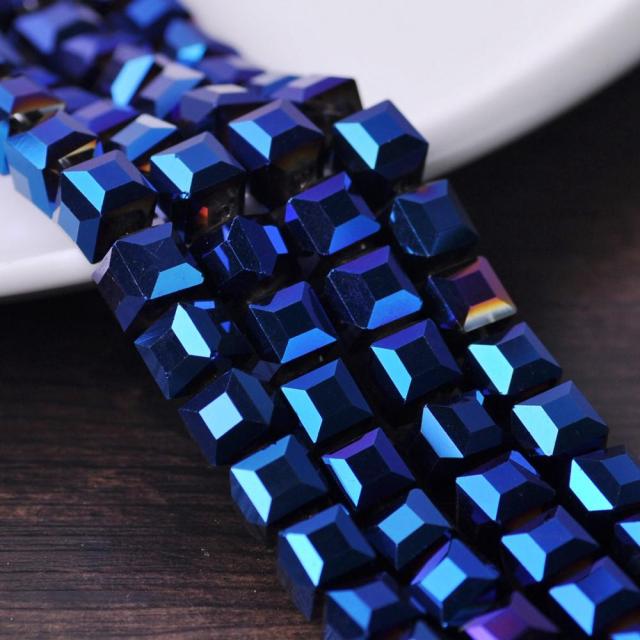 3mm 4mm 6mm 8mm 10mm Cube Square Faceted Czech Crystal Glass Loose Crafts Beads Wholesale Lot for Jewelry Making DIY Part 1