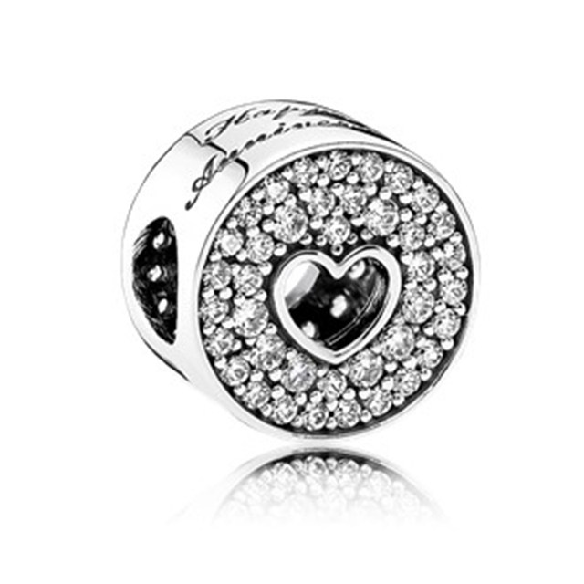 New Silver Color Feather Crown Safety Chain Owl Love Beads Tower Pendant Fit Pandora Charms Bracelets DIY Women Original Jewelry