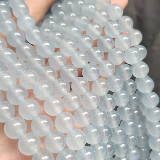 Wholesale Jades Chalcedony Beads Natural Stone Bedas for Jewelry Making Loose Spacer Round Beads DIY Necklace Bracelet 15inch