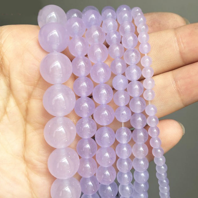 Wholesale Jades Chalcedony Beads Natural Stone Bedas for Jewelry Making Loose Spacer Round Beads DIY Necklace Bracelet 15inch