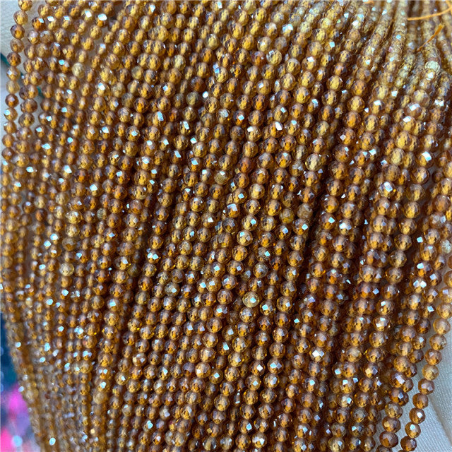 Natural Stone Faceted Small 2 3 4 mm Beads Pink Opal Morgan Loose Spacer Quartz Crystal Beads Jewelry Making Necklace Bracelets