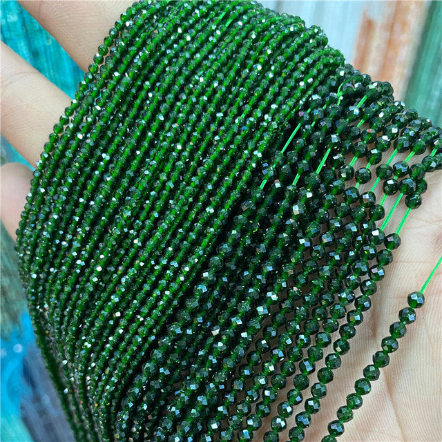 Natural Stone Faceted Small 2 3 4 mm Beads Pink Opal Morgan Loose Spacer Quartz Crystal Beads Jewelry Making Necklace Bracelets