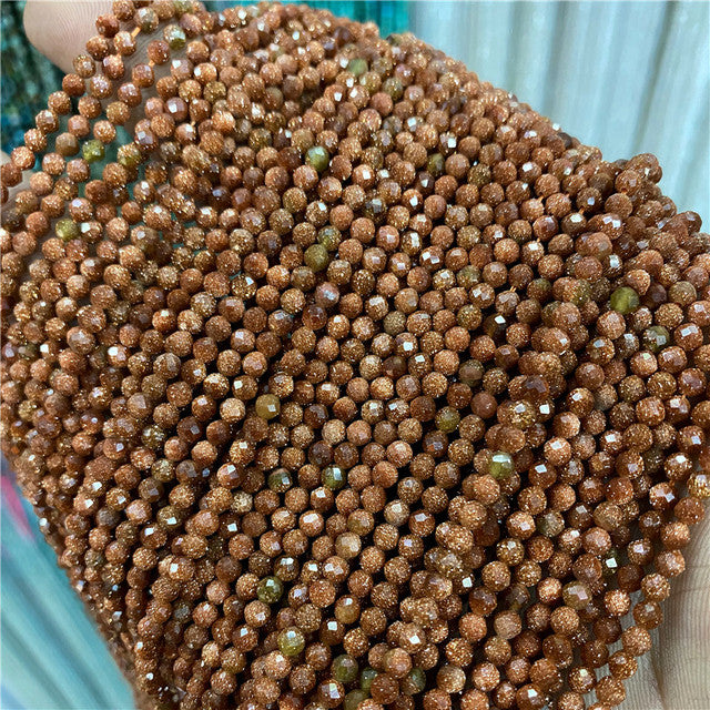 Natural Stone Faceted Small 2 3 4 mm Beads Pink Opal Morgan Loose Spacer Quartz Crystal Beads Jewelry Making Necklace Bracelets