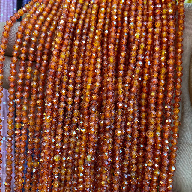 Natural Stone Faceted Small 2 3 4 mm Beads Pink Opal Morgan Loose Spacer Quartz Crystal Beads Jewelry Making Necklace Bracelets