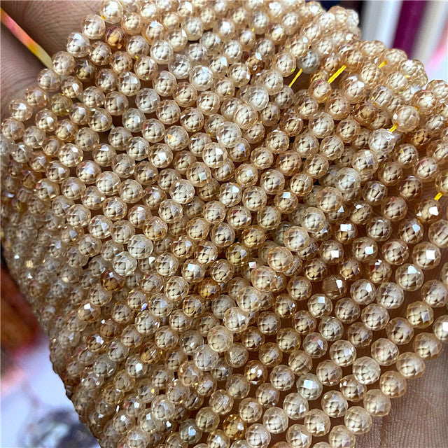 Natural Stone Faceted Small 2 3 4 mm Beads Pink Opal Morgan Loose Spacer Quartz Crystal Beads Jewelry Making Necklace Bracelets
