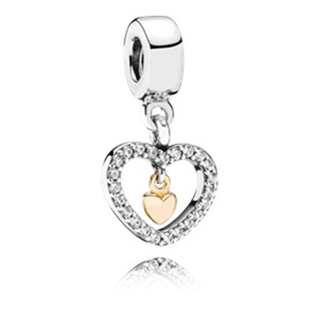 Silver Color Lucky Cat Safety Chain Dog Paw Crown Owl Love Pendant Fit Pandora Charms Bracelets DIY Women Original Beads Jewelry