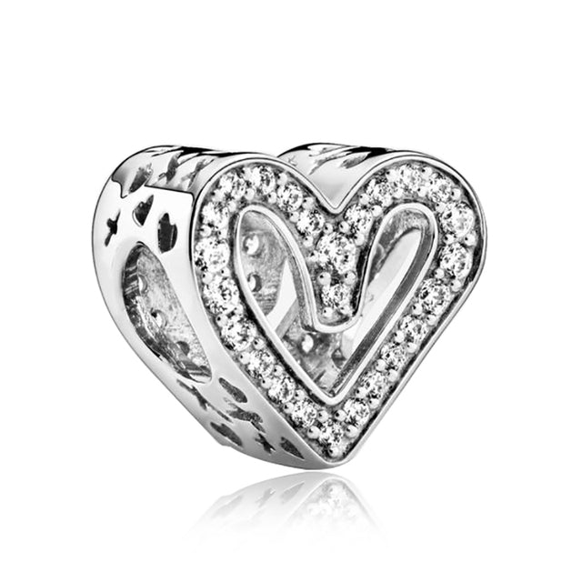 Silver Color Lucky Cat Safety Chain Dog Paw Crown Owl Love Pendant Fit Pandora Charms Bracelets DIY Women Original Beads Jewelry