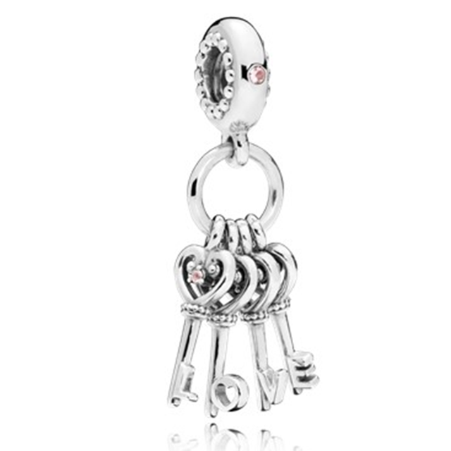 Silver Color Lucky Cat Safety Chain Dog Paw Crown Owl Love Pendant Fit Pandora Charms Bracelets DIY Women Original Beads Jewelry