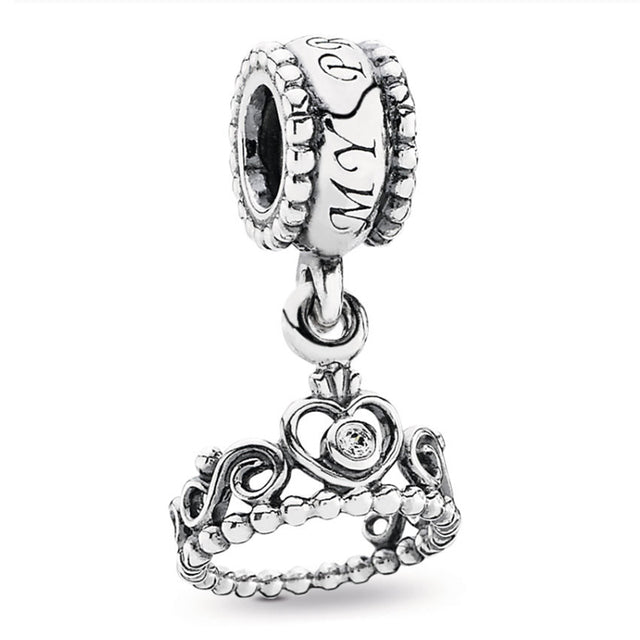 Silver Color Lucky Cat Safety Chain Dog Paw Crown Owl Love Pendant Fit Pandora Charms Bracelets DIY Women Original Beads Jewelry
