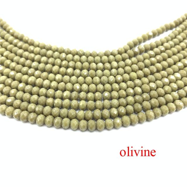 3X4mm Austria Faceted Crystal Glass Beads Loose Spacer Beads for Jewelry Making Wholesale DIY Bracelet Making
