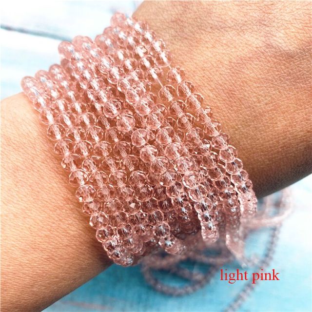 3X4mm Austria Faceted Crystal Glass Beads Loose Spacer Beads for Jewelry Making Wholesale DIY Bracelet Making