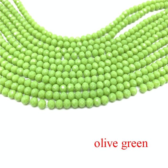 3X4mm Austria Faceted Crystal Glass Beads Loose Spacer Beads for Jewelry Making Wholesale DIY Bracelet Making