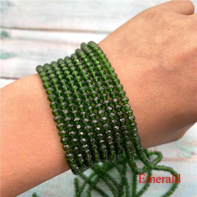 3X4mm Austria Faceted Crystal Glass Beads Loose Spacer Beads for Jewelry Making Wholesale DIY Bracelet Making