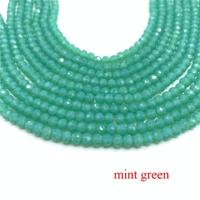 3X4mm Austria Faceted Crystal Glass Beads Loose Spacer Beads for Jewelry Making Wholesale DIY Bracelet Making