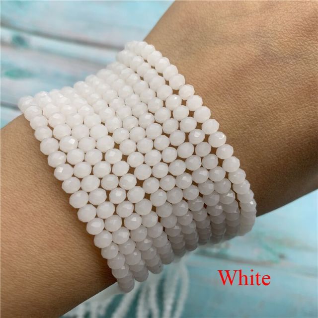 3X4mm Austria Faceted Crystal Glass Beads Loose Spacer Beads for Jewelry Making Wholesale DIY Bracelet Making