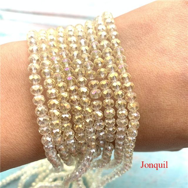 3X4mm Austria Faceted Crystal Glass Beads Loose Spacer Beads for Jewelry Making Wholesale DIY Bracelet Making