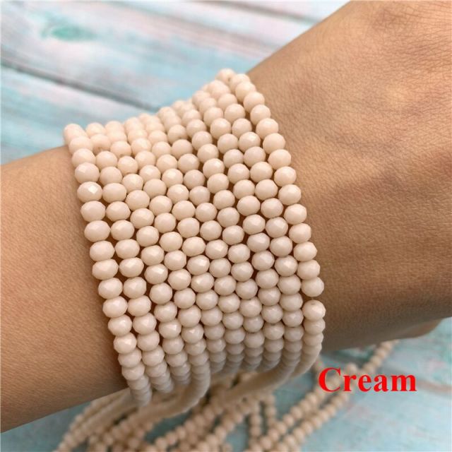 3X4mm Austria Faceted Crystal Glass Beads Loose Spacer Beads for Jewelry Making Wholesale DIY Bracelet Making