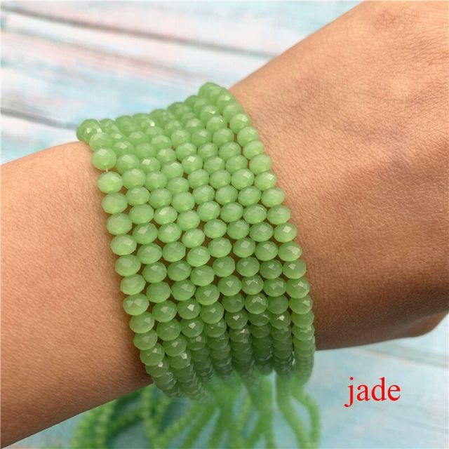 3X4mm Austria Faceted Crystal Glass Beads Loose Spacer Beads for Jewelry Making Wholesale DIY Bracelet Making