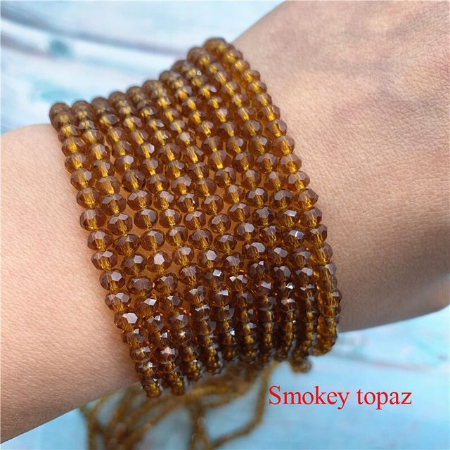 3X4mm Austria Faceted Crystal Glass Beads Loose Spacer Beads for Jewelry Making Wholesale DIY Bracelet Making