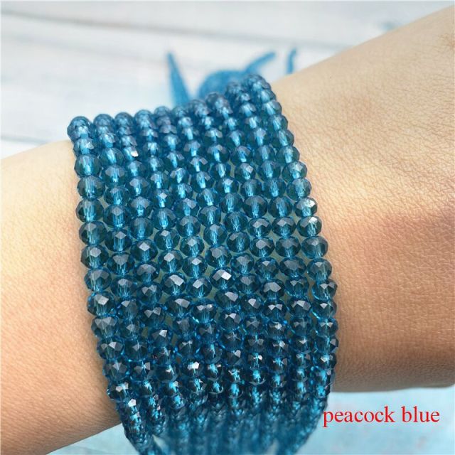 3X4mm Austria Faceted Crystal Glass Beads Loose Spacer Beads for Jewelry Making Wholesale DIY Bracelet Making