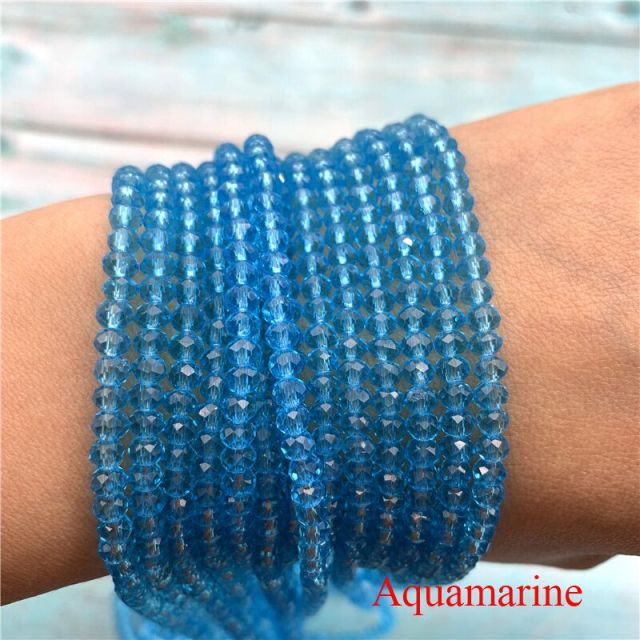 3X4mm Austria Faceted Crystal Glass Beads Loose Spacer Beads for Jewelry Making Wholesale DIY Bracelet Making