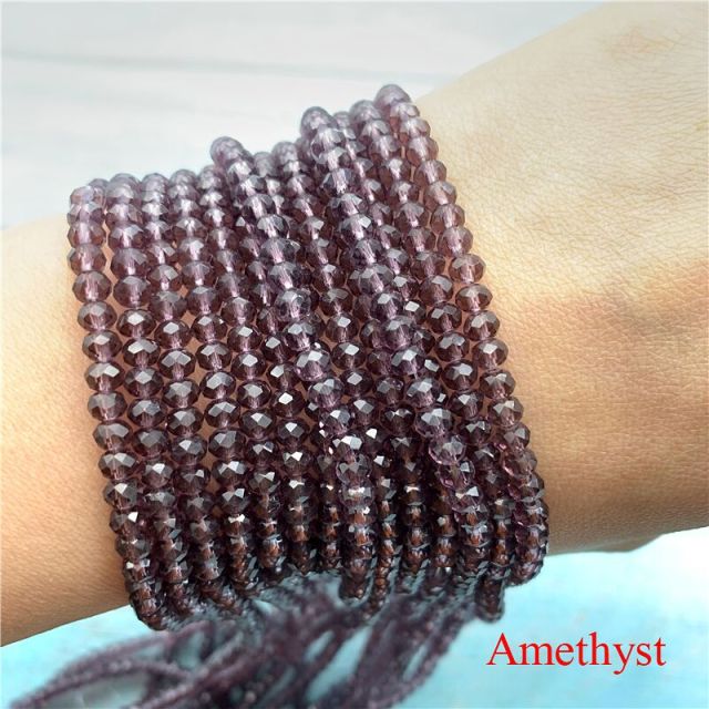 3X4mm Austria Faceted Crystal Glass Beads Loose Spacer Beads for Jewelry Making Wholesale DIY Bracelet Making