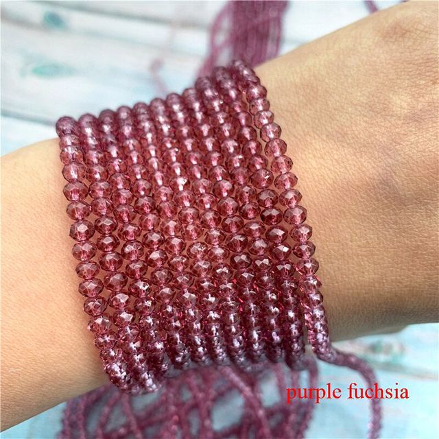 3X4mm Austria Faceted Crystal Glass Beads Loose Spacer Beads for Jewelry Making Wholesale DIY Bracelet Making