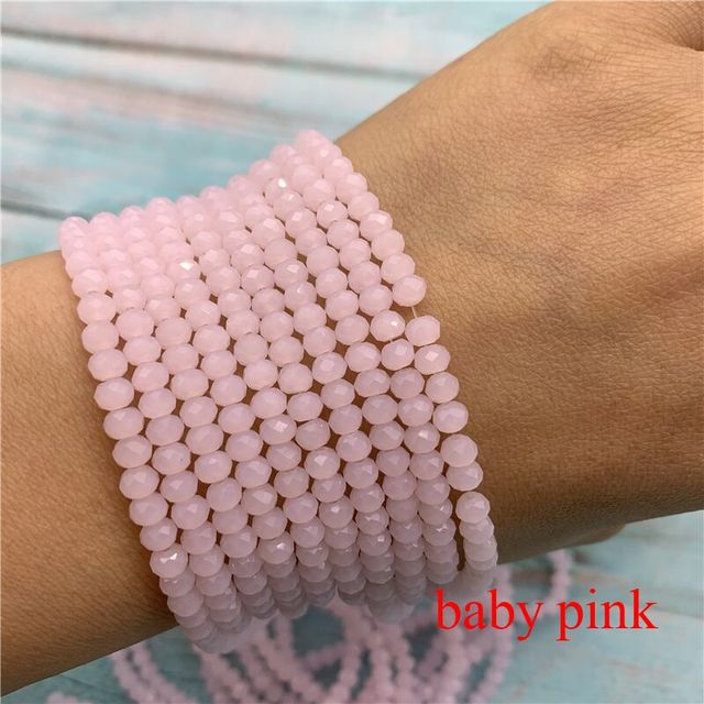 3X4mm Austria Faceted Crystal Glass Beads Loose Spacer Beads for Jewelry Making Wholesale DIY Bracelet Making