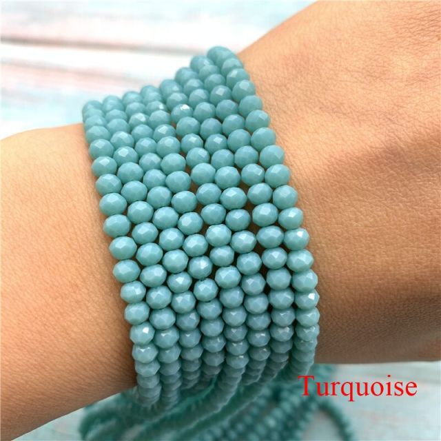 3X4mm Austria Faceted Crystal Glass Beads Loose Spacer Beads for Jewelry Making Wholesale DIY Bracelet Making