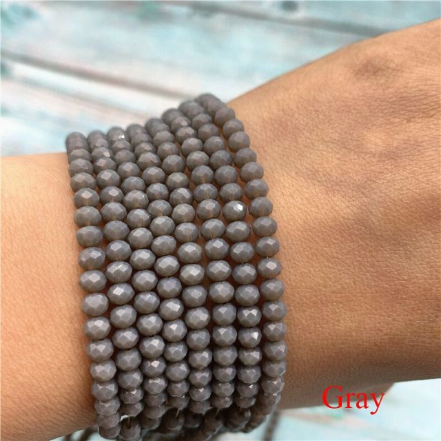 3X4mm Austria Faceted Crystal Glass Beads Loose Spacer Beads for Jewelry Making Wholesale DIY Bracelet Making
