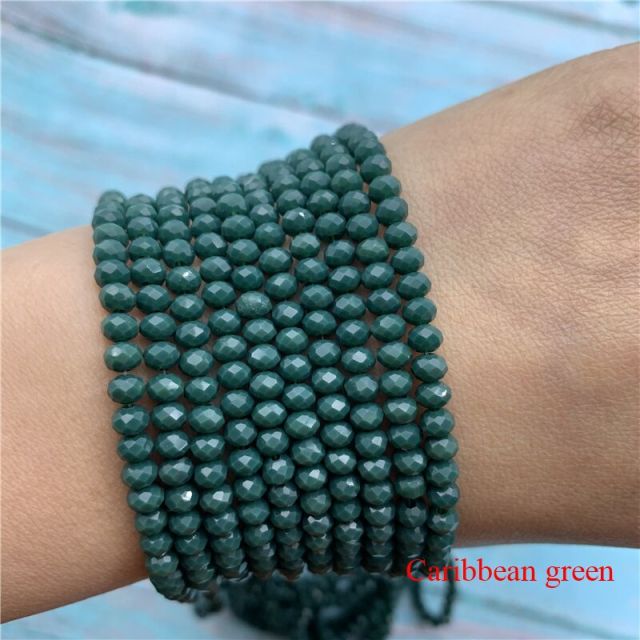 3X4mm Austria Faceted Crystal Glass Beads Loose Spacer Beads for Jewelry Making Wholesale DIY Bracelet Making